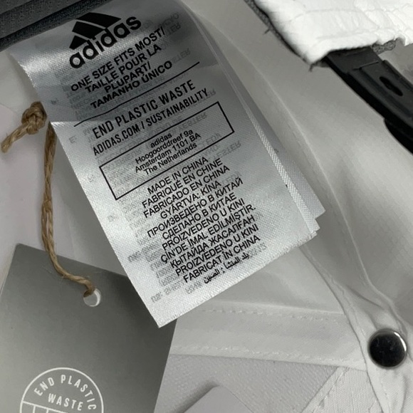 NWT Adidas Tour white/black snap back hat - Picture 6 of 7